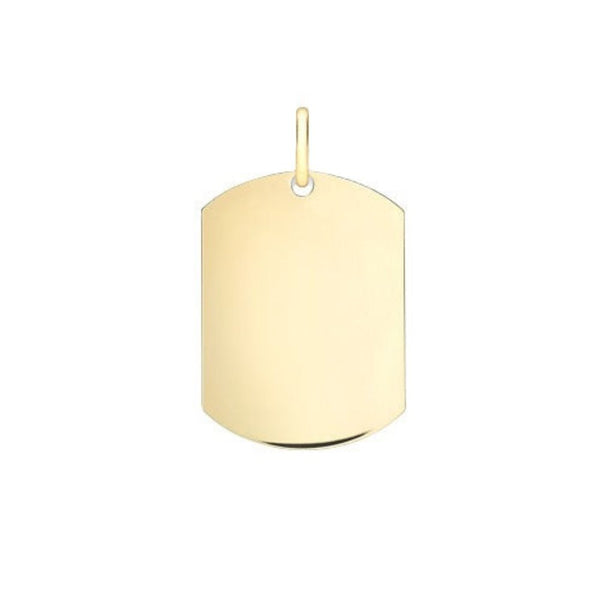 9ct Gold Dog Tag Pendant