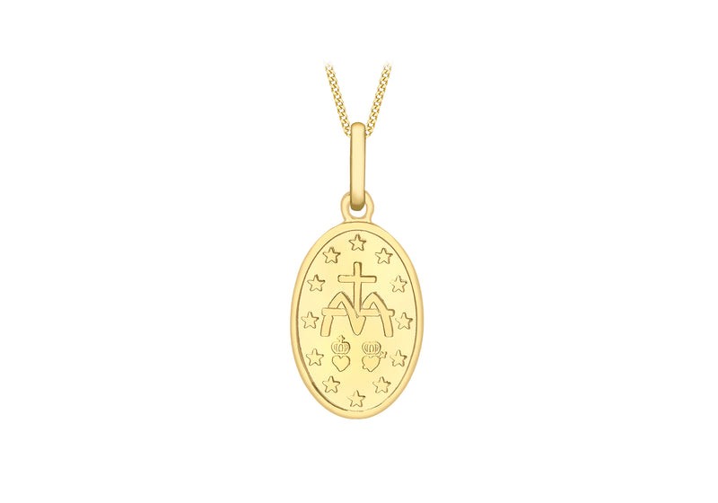 9ct Gold Miraculous Medal Pendant