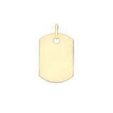 9ct Gold Dog Tag Pendant