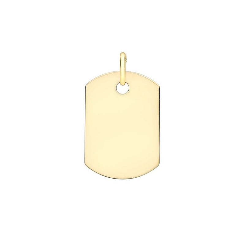 9ct Gold Dog Tag Pendant
