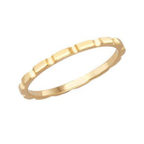 9ct Gold Flat Brick Band Stack Ring