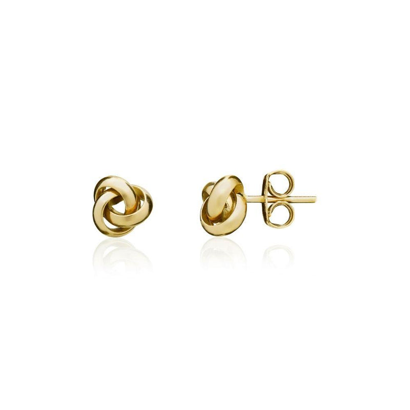 9ct Gold Polished Knot Stud Earrings