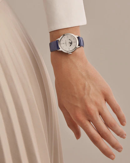 Baume et Mercier Quartz Blue Leather Classima 10329 31mm Ladies Watch M0A10329
