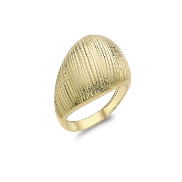 9ct Gold Textured Dome Ring