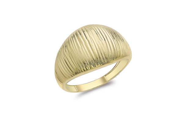 9ct Gold Textured Dome Ring