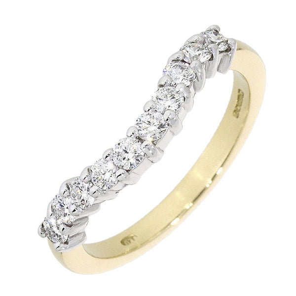 18ct Gold 10 Stones 0.44ct Diamond Eternity Ring