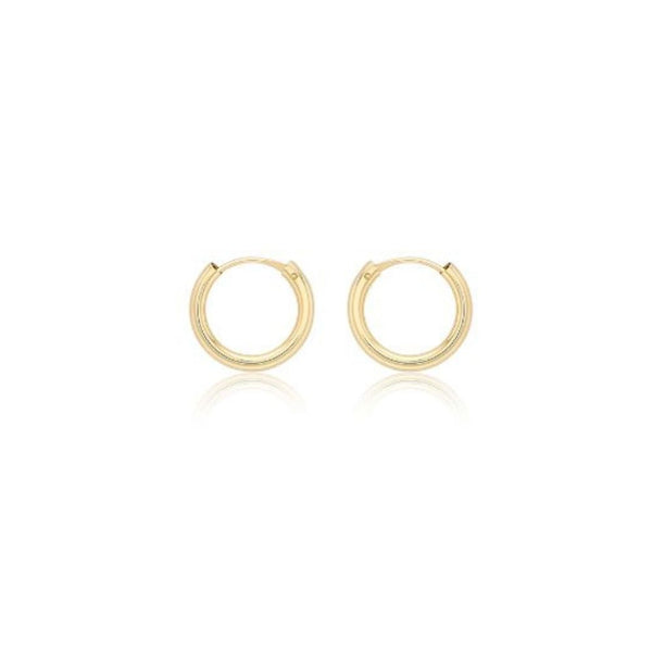 9ct Gold 13.5mm Hoop Earrings