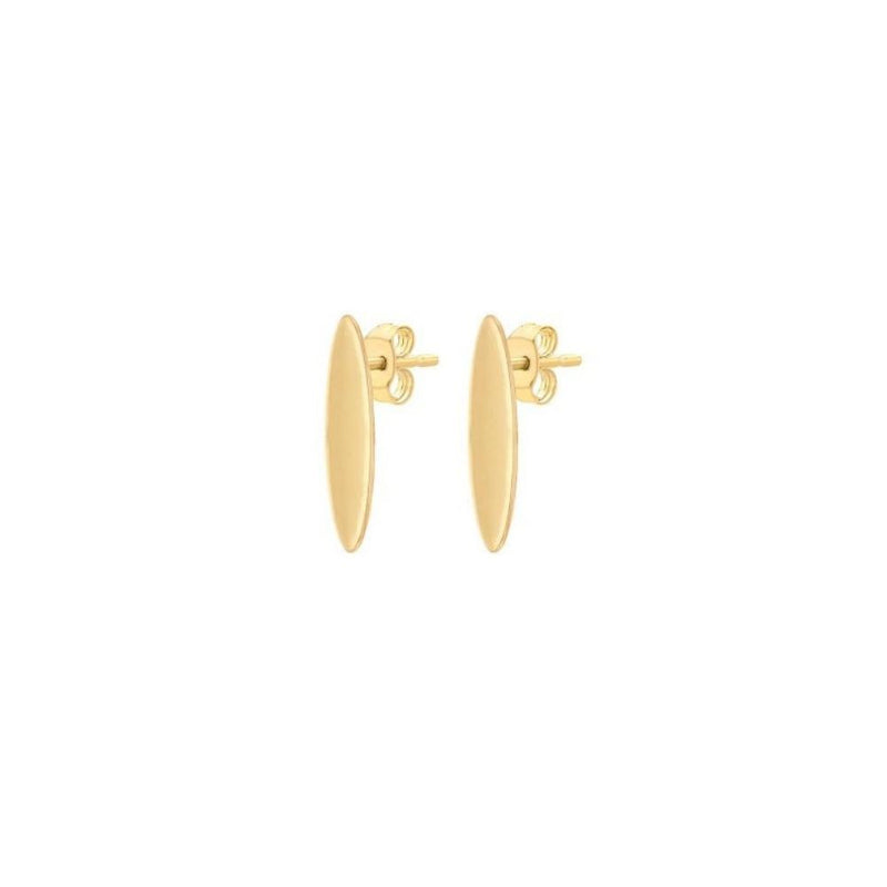 9ct Gold Oval Stud Earrings