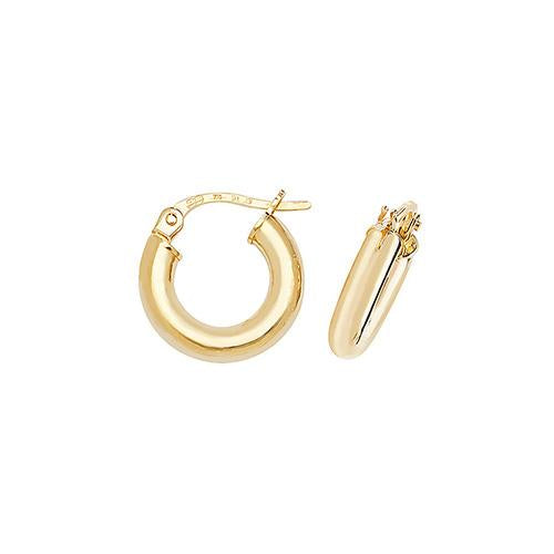 9ct Gold 8mm Hoop Earrings