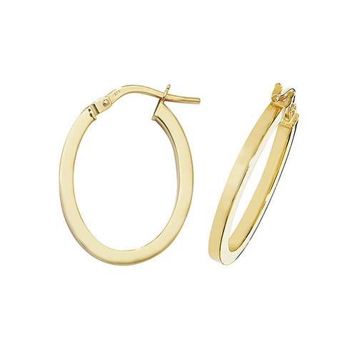 9ct Gold Hinged 10mm Hoop Earrings