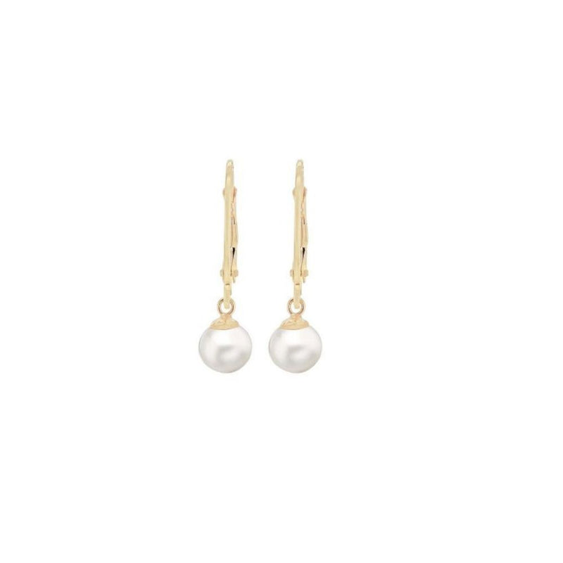 9ct Gold Pearl Drop Earrings