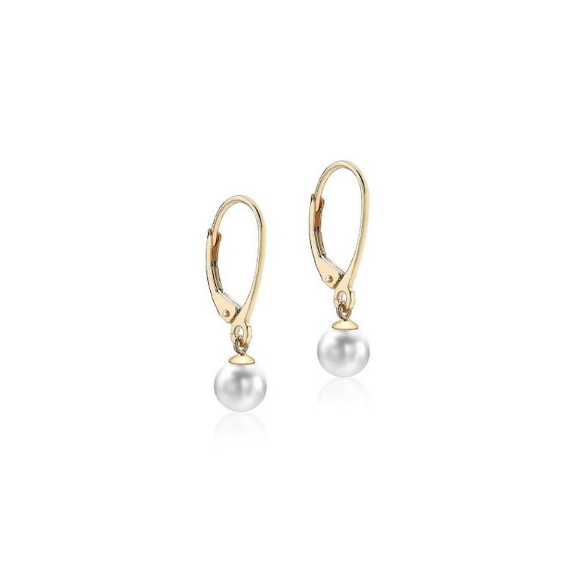 9ct Gold Pearl Drop Earrings