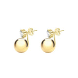 9ct Gold CZ Sphere Earrings