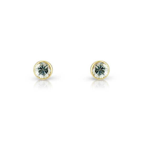 9ct Gold Cubic Zirconia 4mm Stud Earrings