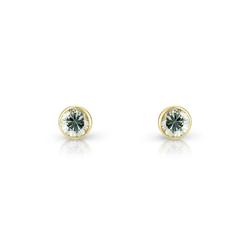 9ct White Gold Cubic Zirconia 4mm Stud Earrings