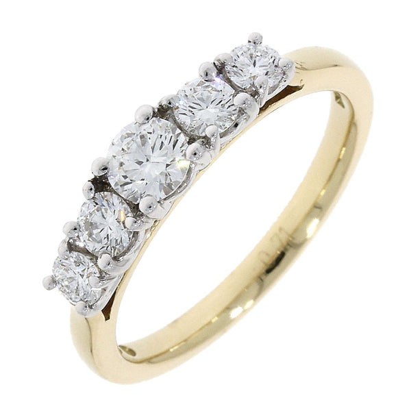 18ct Gold 0.73ct Five Stones Diamond Ring