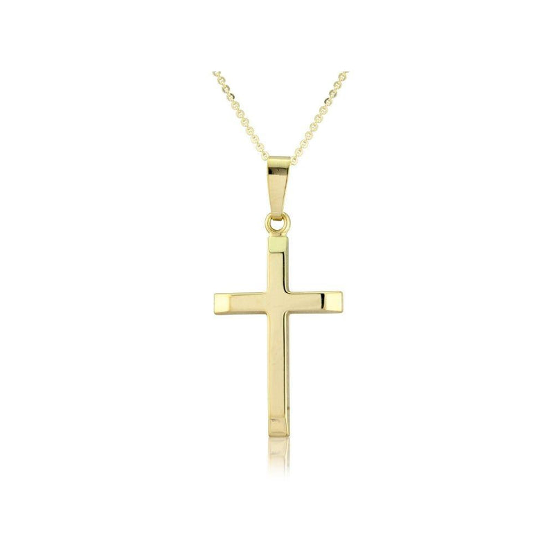 9ct Gold Plain Cross Necklace
