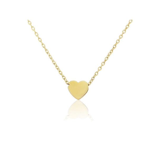 9ct Gold Heart Disc Necklace
