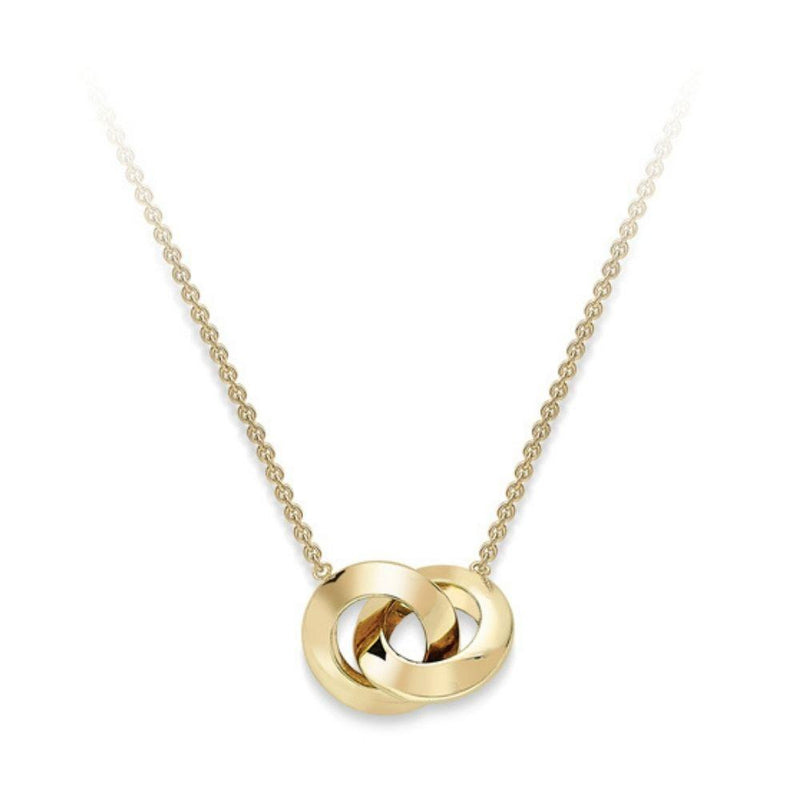 9ct Gold Double Circles Necklace