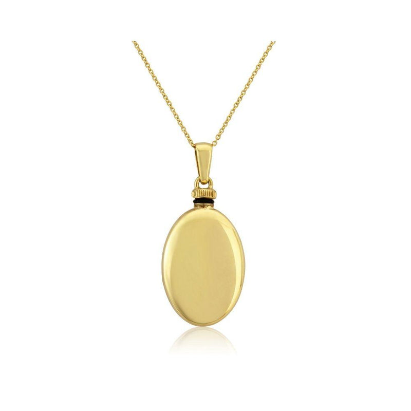 9ct Gold Oval Ash Urn Bottle Necklace
