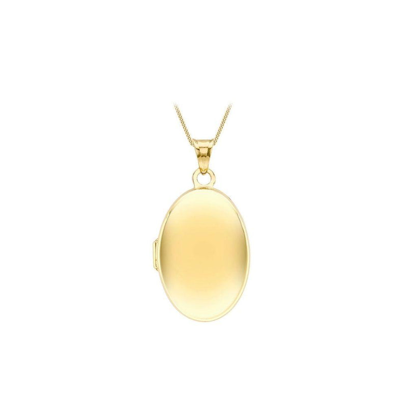 9ct Gold Oval Plain Locket