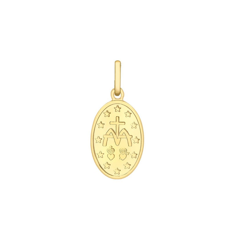 9ct Gold Large Miraculous Medal Pendant