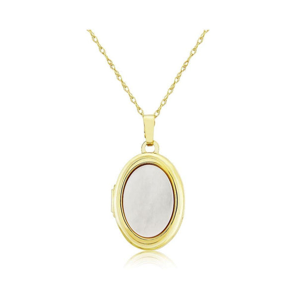 9ct Gold Mother of Pearl Oval Locket