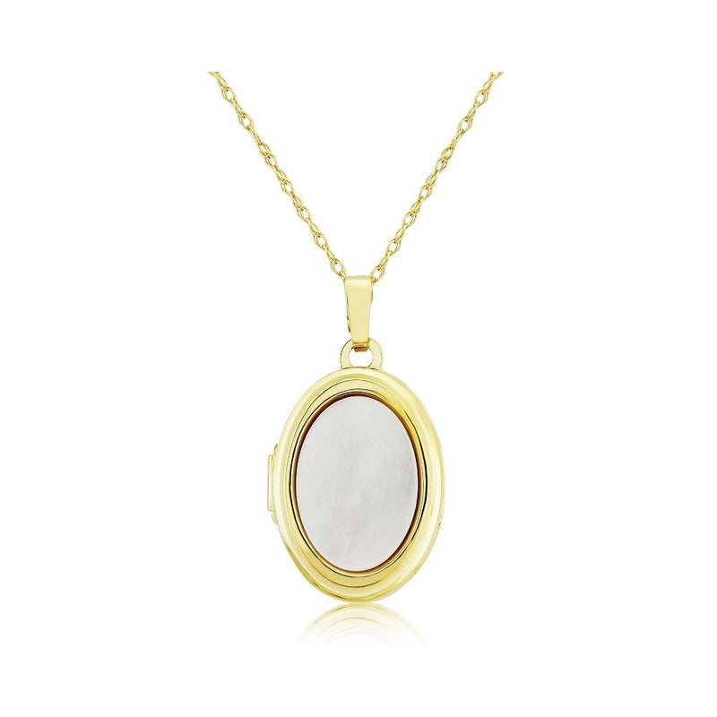 9ct Gold Mother of Pearl Oval Locket