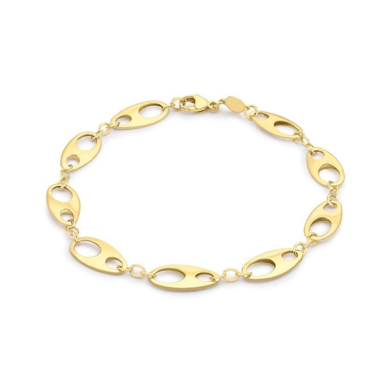 9ct Gold Elliptic Anchor Link Bracelet