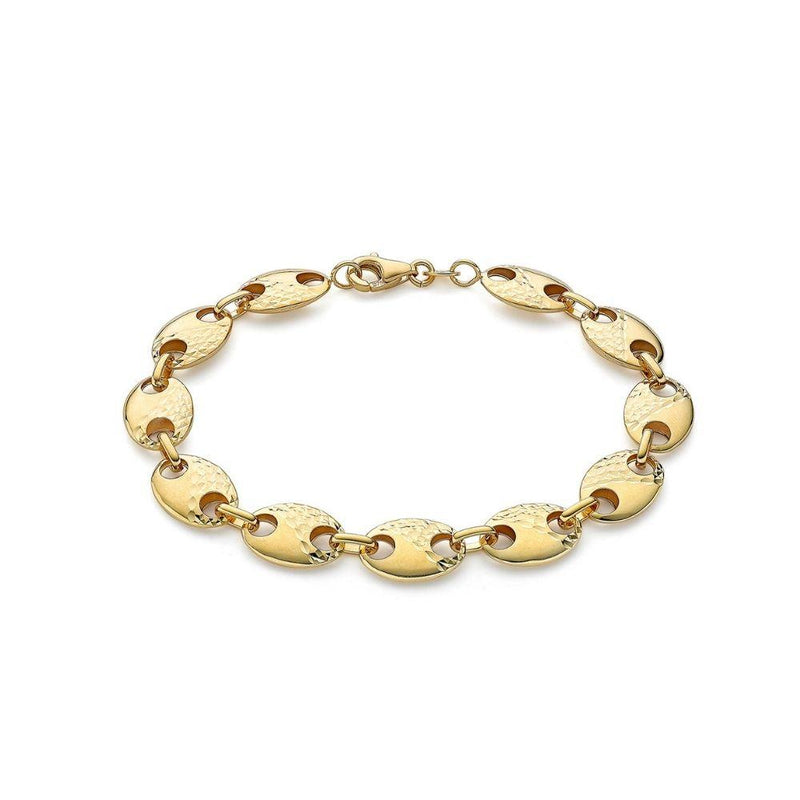 9ct Gold Puffed Rambo Link Bracelet