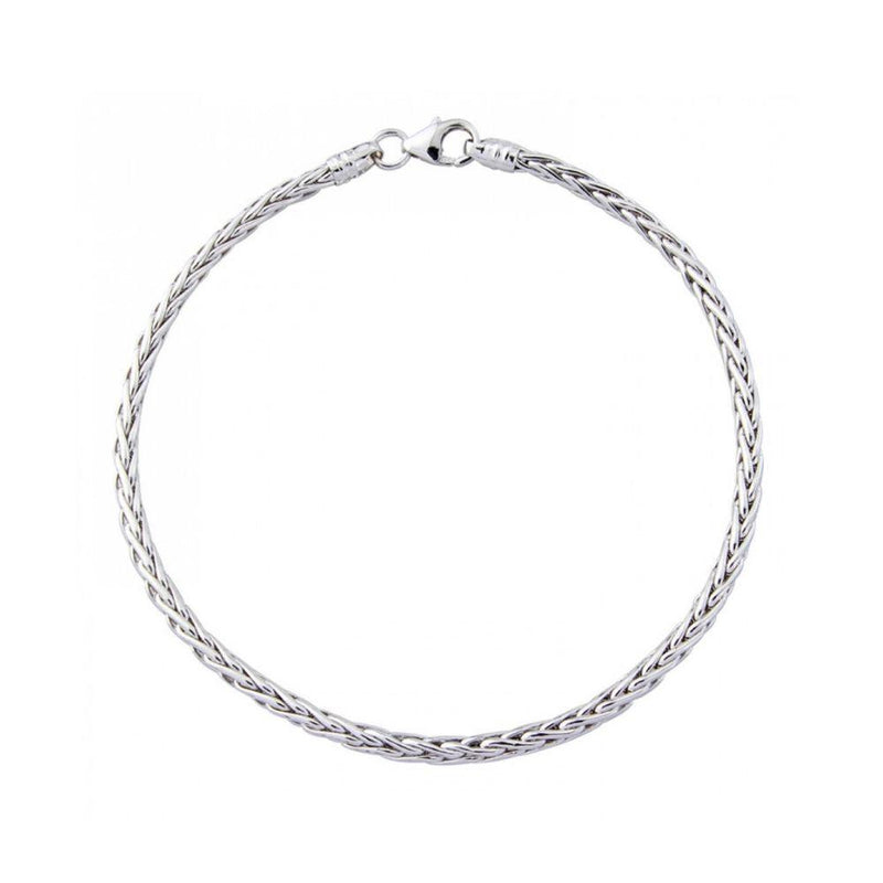 9ct White Gold Palmier Link Bracelet