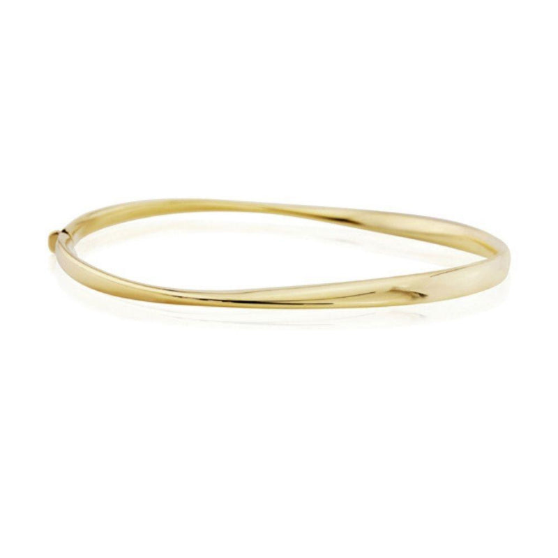 9ct Gold Twisted Narrow Bangle