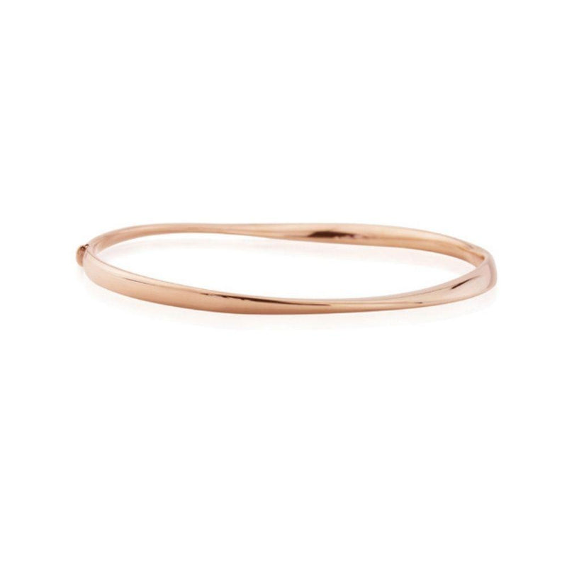 9ct Rose Gold Twisted Narrow Bangle