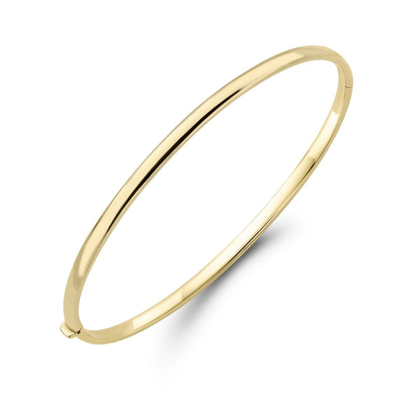 9ct Gold Oval Bangle