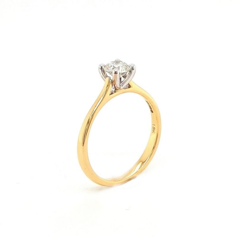 18ct Yellow Gold 0.25ct Diamond Solitaire Engagement Ring
