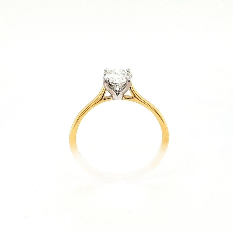 18ct Gold Round Solitaire Diamond Ring