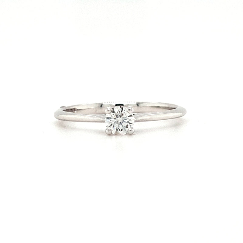 18ct White Gold 0.22ct Diamond Solitaire Engagement Ring