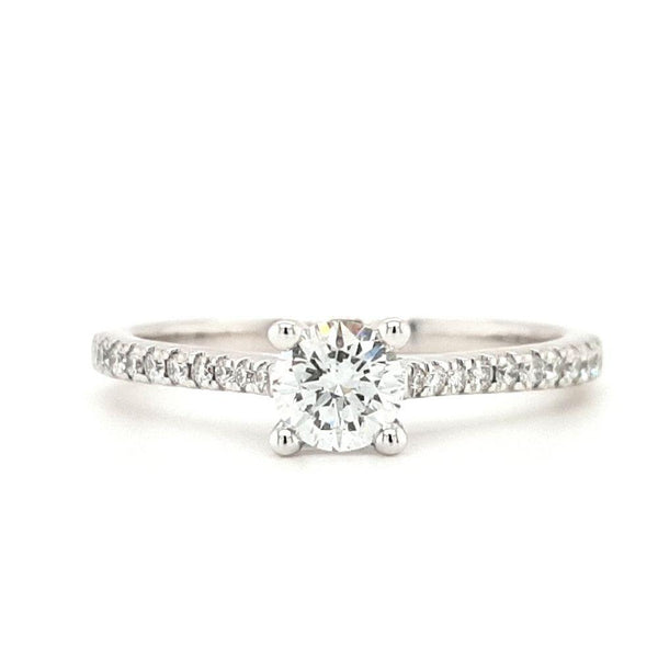 18ct White Gold Diamond Solitaire Engagement Ring