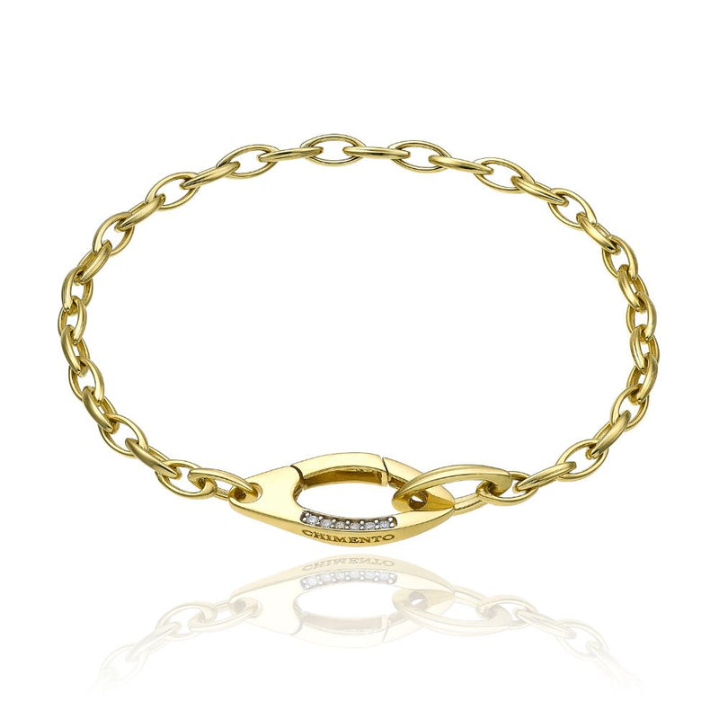 Chimento 18ct Gold Link Sensi 0.11ct Diamond Bracelet B1B07540B11190