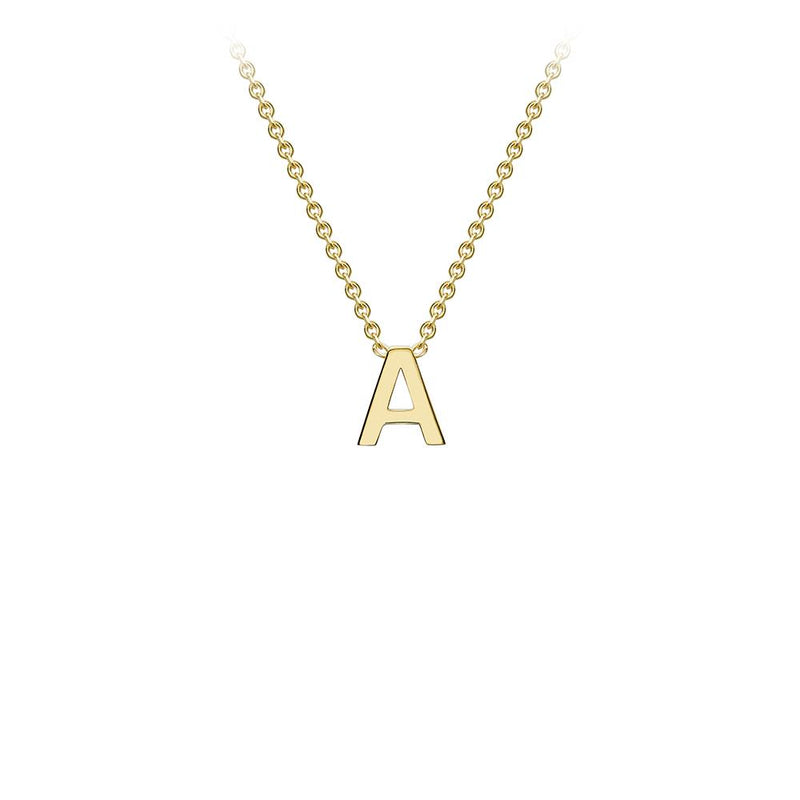 9ct Gold 4mm x 4.5mm "A-Z" Initial Necklace