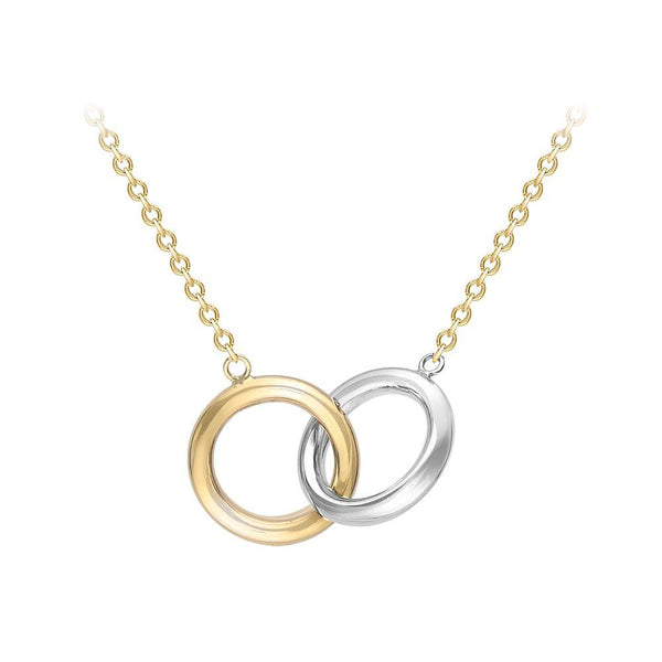 9ct Gold Two-Tone Medium Circles Necklace