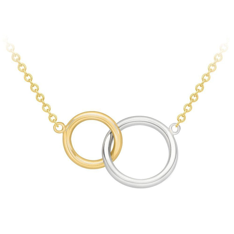 9ct Gold Two-Tone Circles Necklace