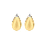 9ct Gold Two-Tone Hinged Earrings