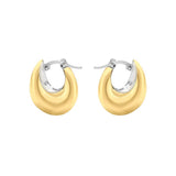 9ct Gold Two-Tone Hinged Earrings