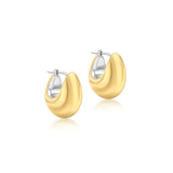 9ct Gold Two-Tone Hinged Earrings