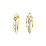 9ct Gold Two-Tone Twist 19mm Hoop Earrings