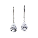 Carat London 9ct White Gold Pear Drop Earrings