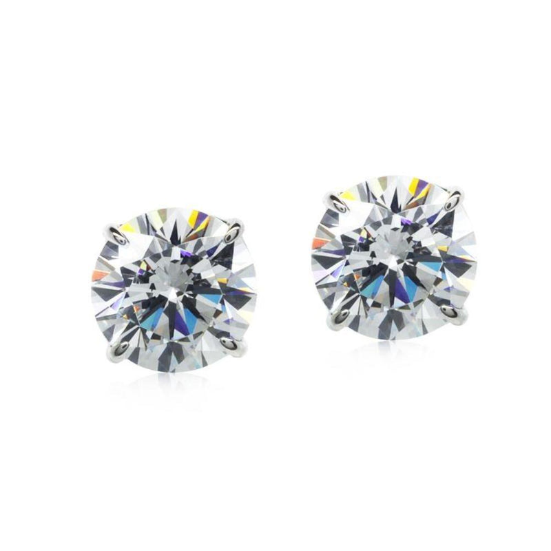 Carat London 9ct White Gold Large Stud Earrings