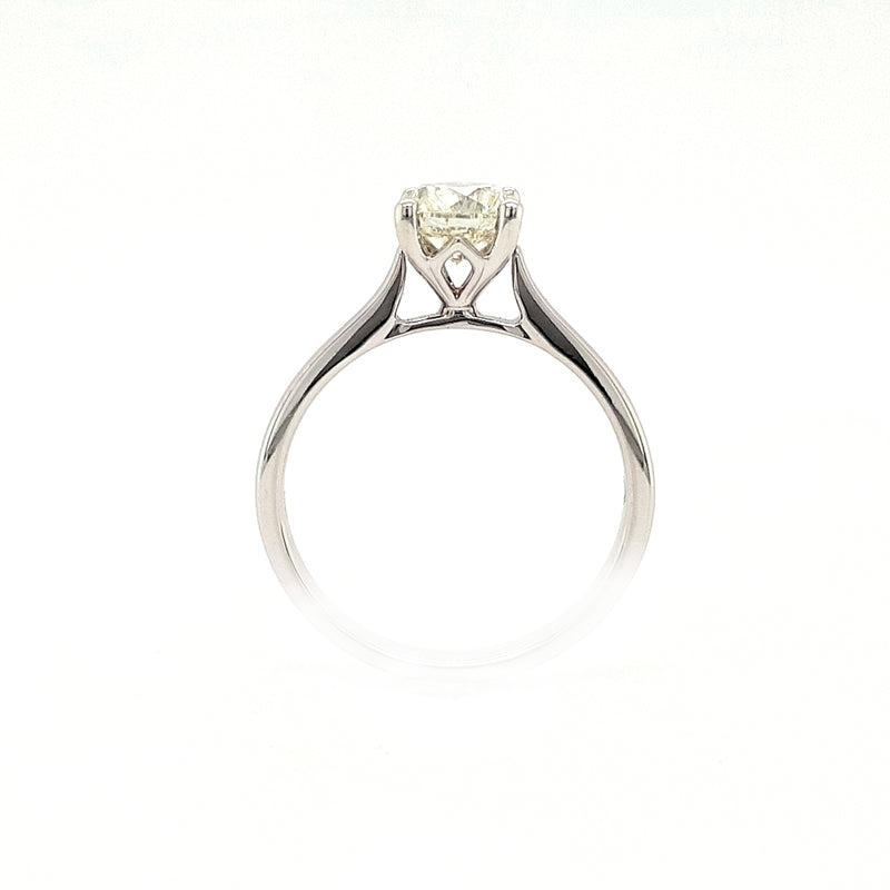 18ct White Gold 1.0ct Diamond Solitaire Engagement Ring
