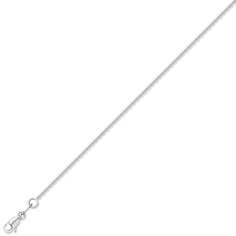 9ct White Gold 18" Square Trace Chain